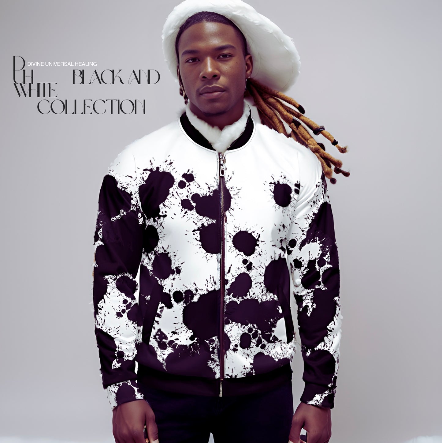 1 B/W 2 Bomber Jacket
