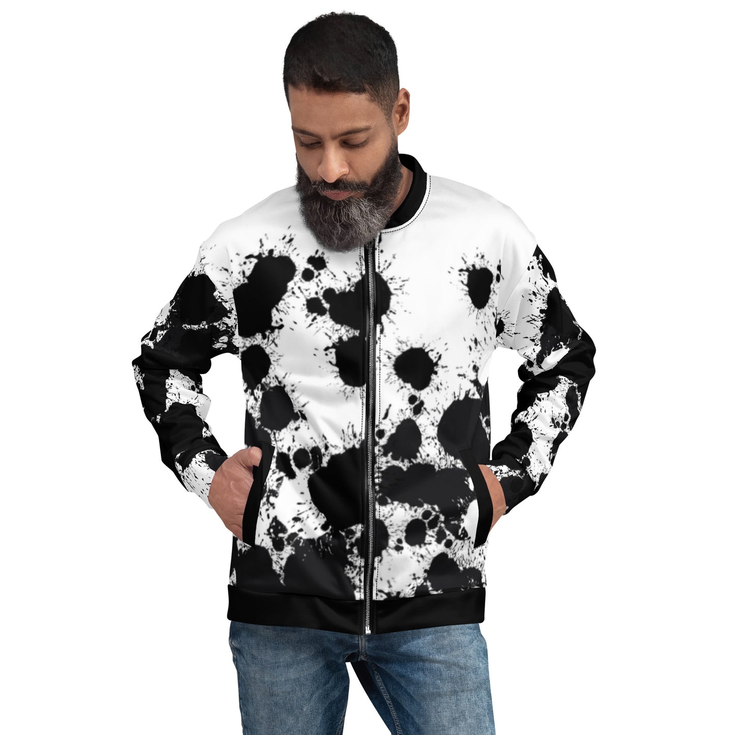 1 B/W 2 Bomber Jacket
