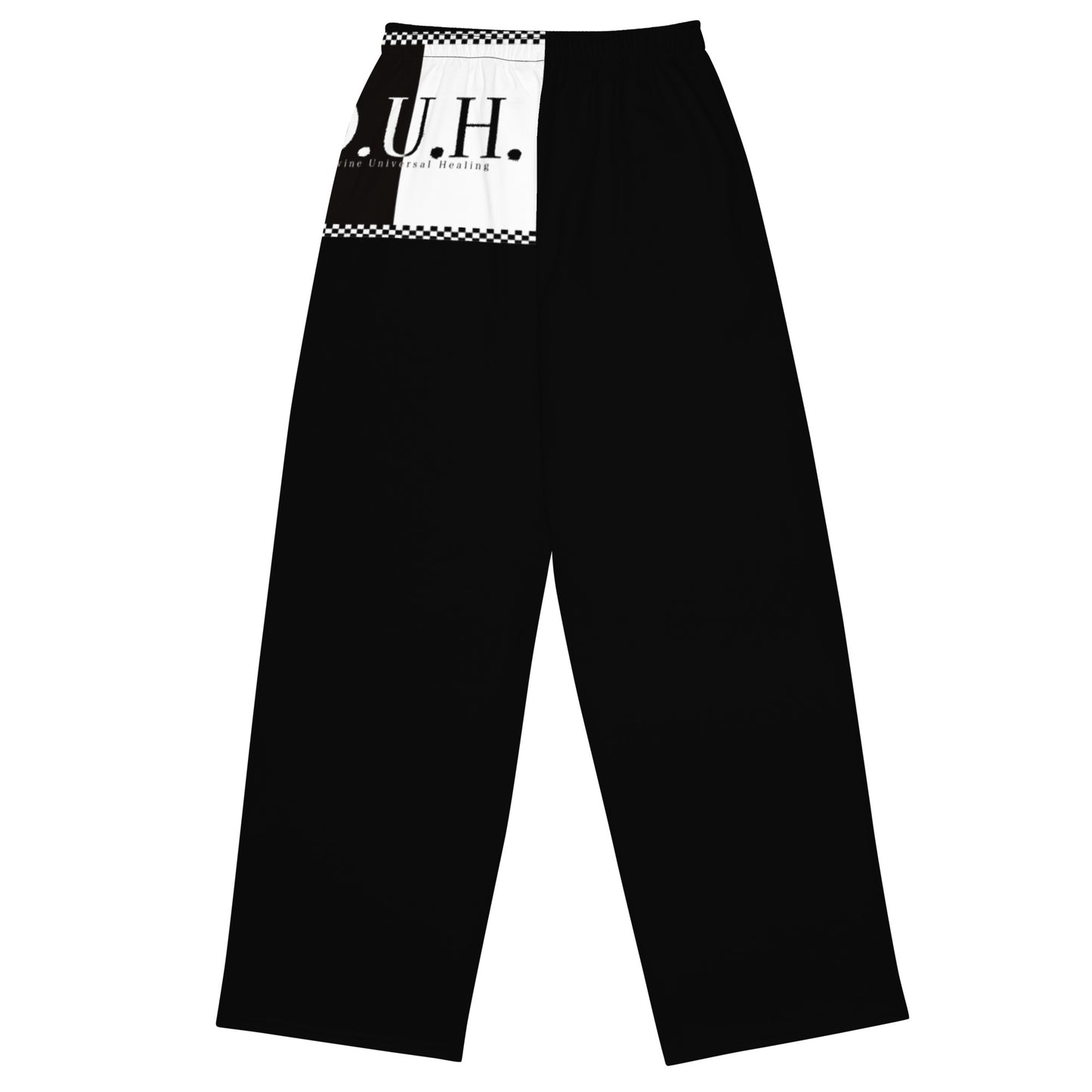 All-over print wide-leg pants