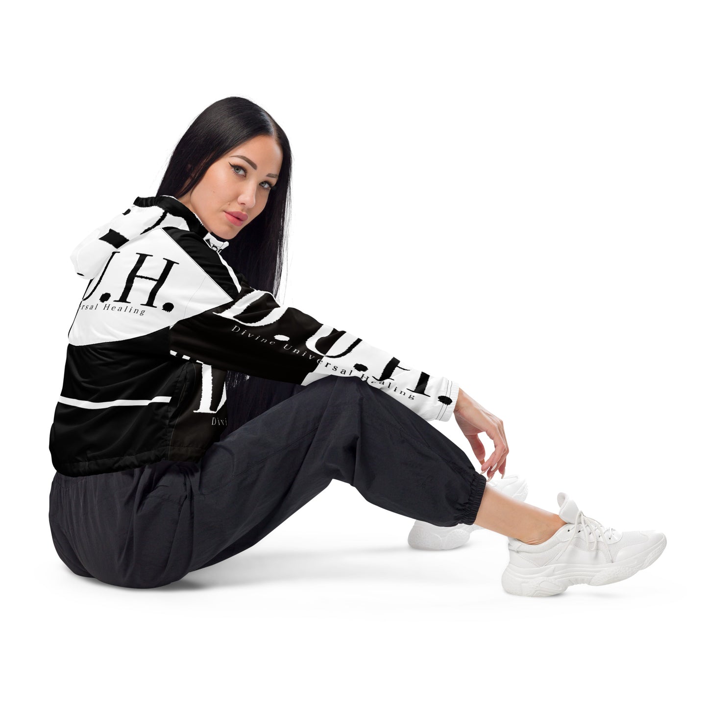 1 B/ W Women’s cropped windbreaker