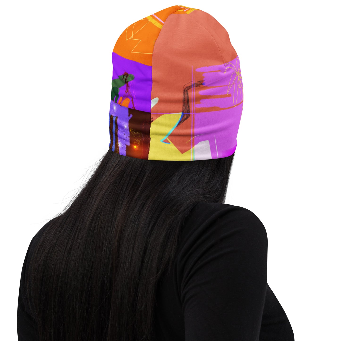8 DUH Gallery purple All-Over Print Beanie
