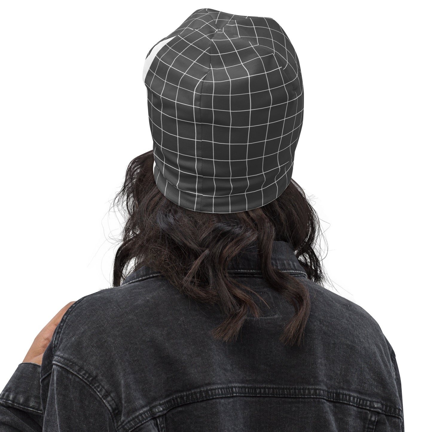 DUH B Gray All-Over Print Beanie