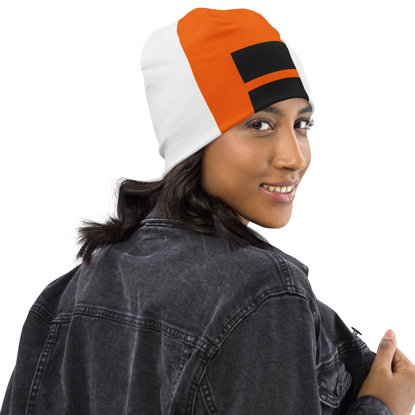 10 So Orange All-Over Print Beanie