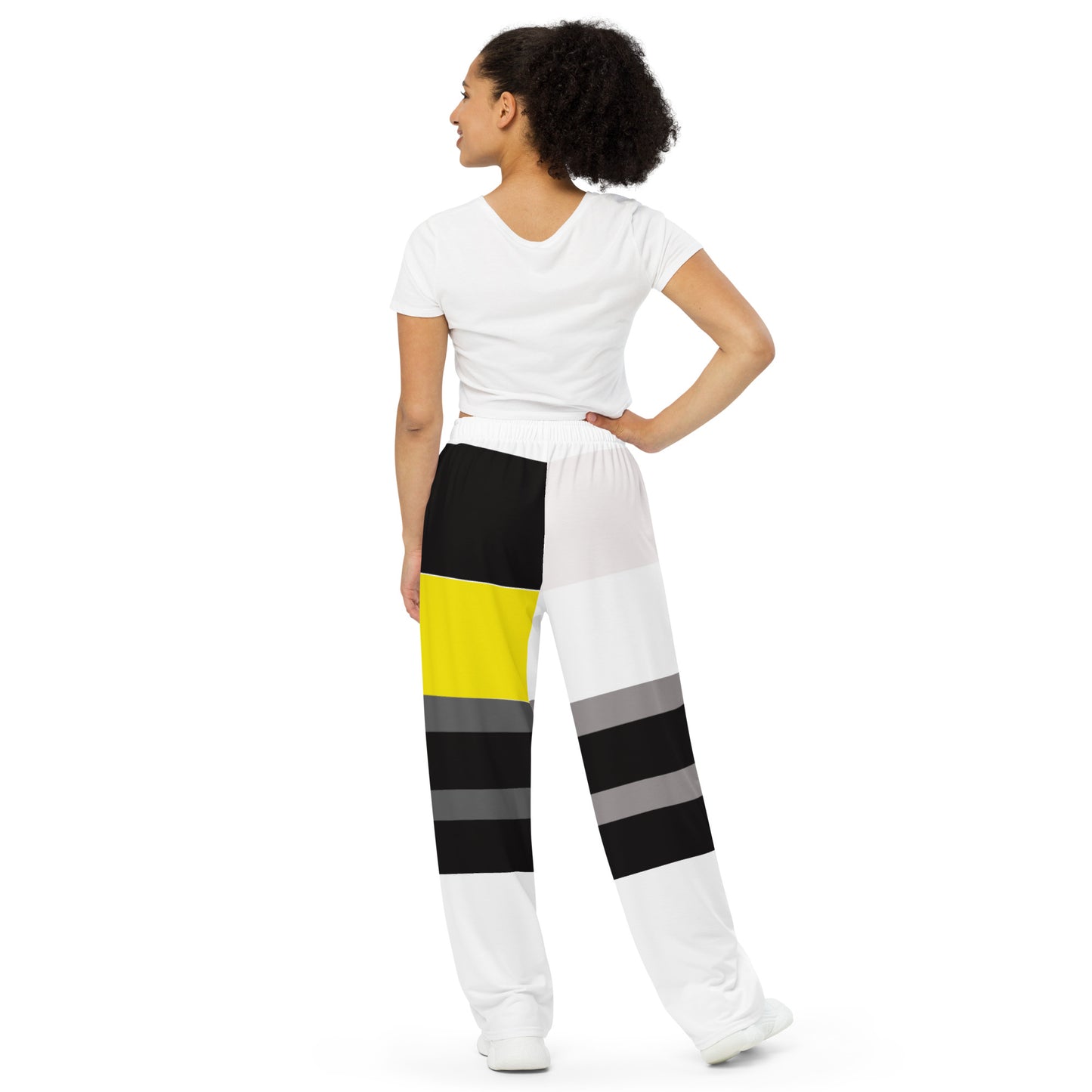 So Yellow All-over print wide-leg pants
