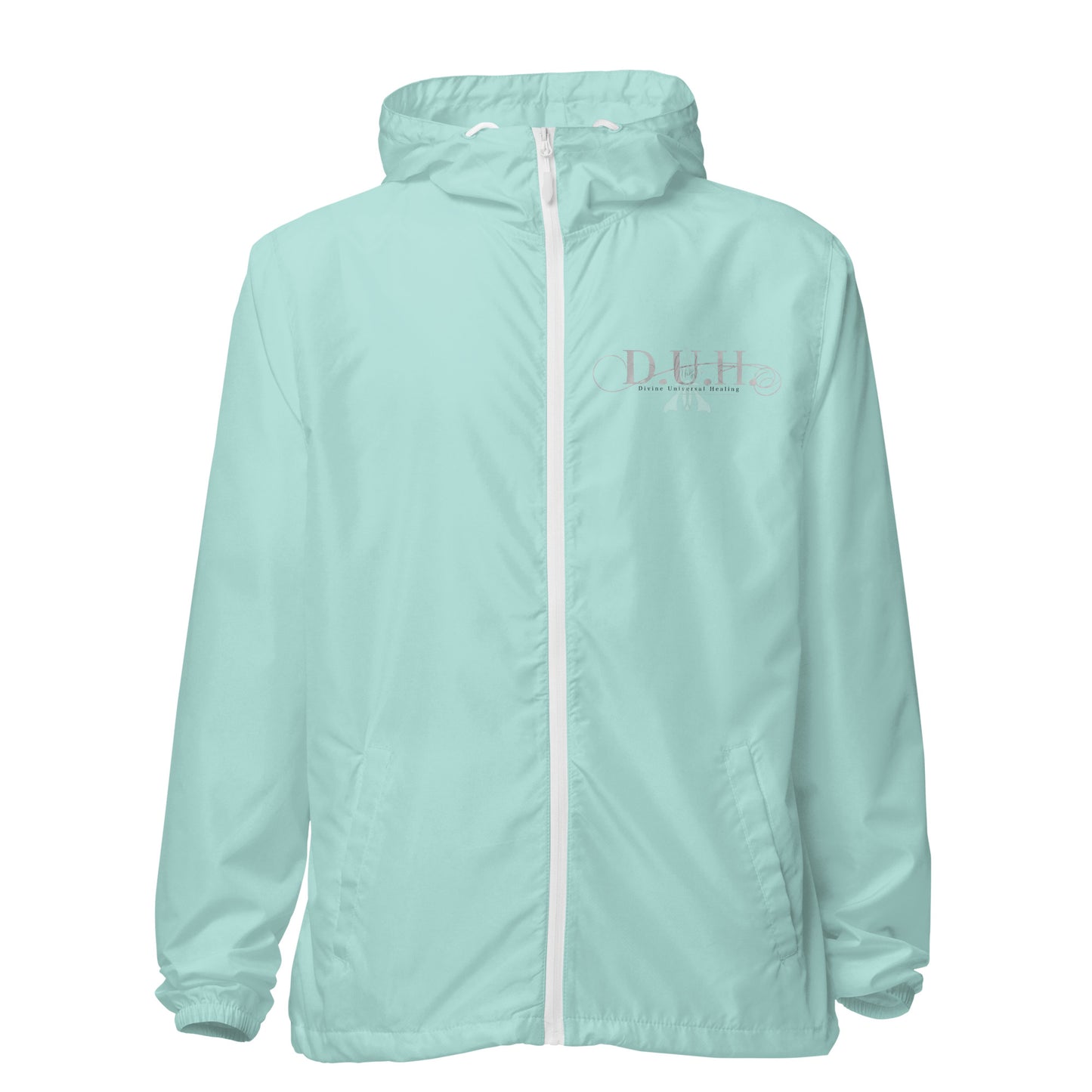 1 B/W lightweight zip up windbreaker