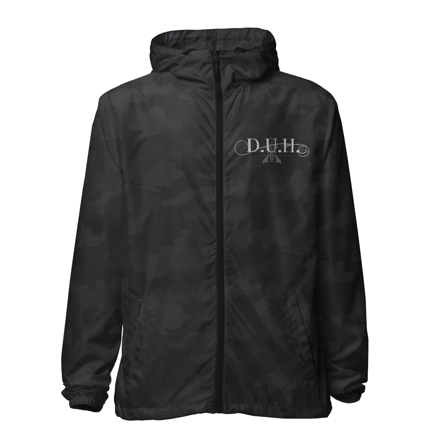 1 B/W lightweight zip up windbreaker