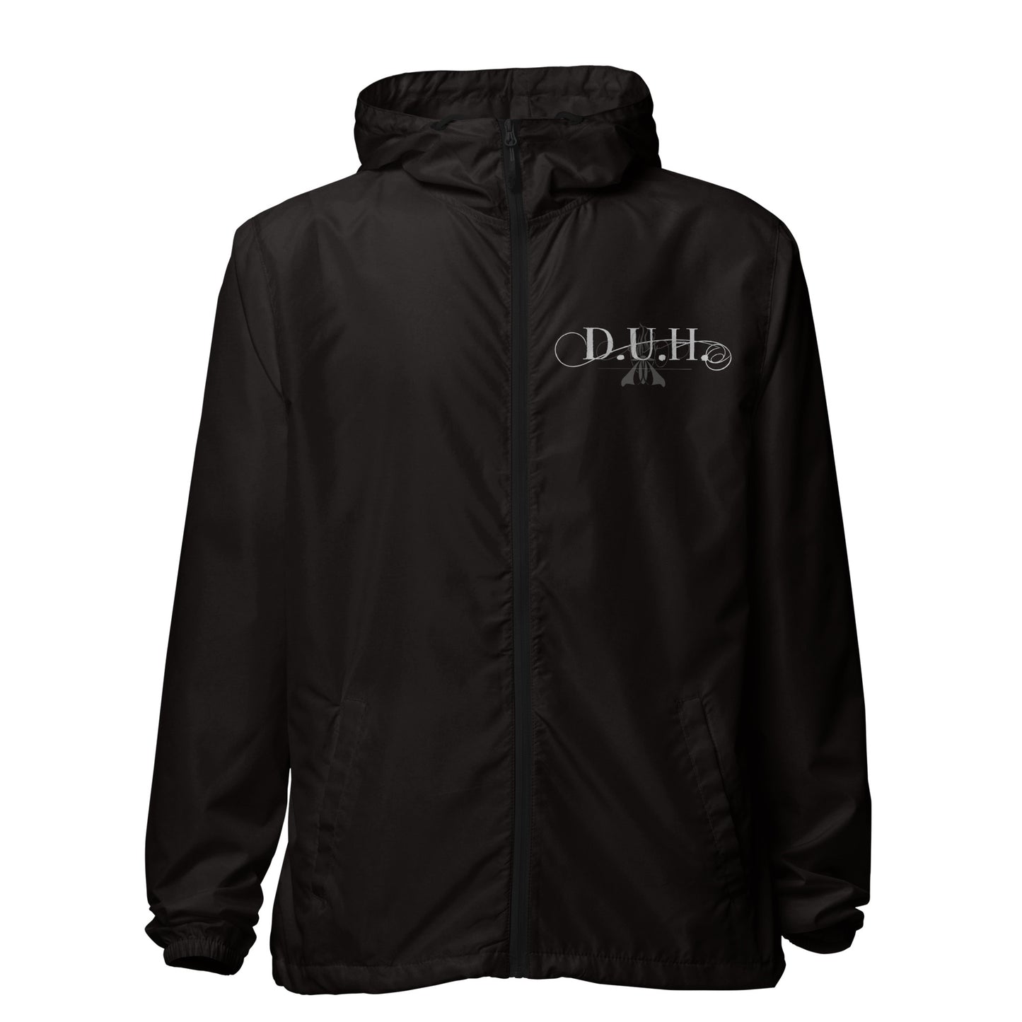 1 B/W lightweight zip up windbreaker