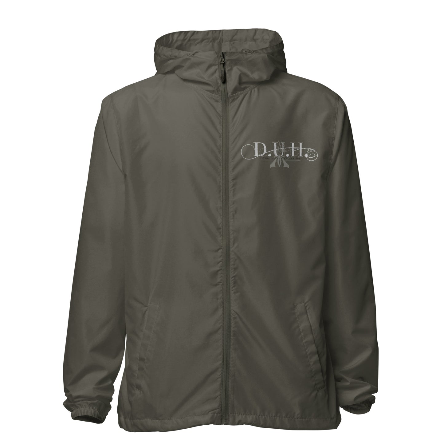 1 B/W lightweight zip up windbreaker