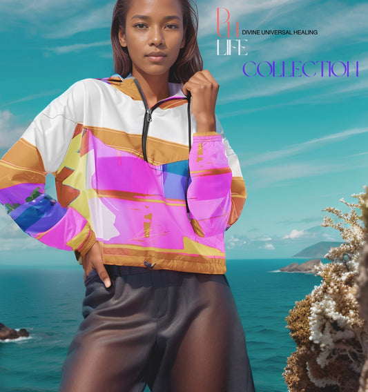 8 DUH Gallery Purple Women’s cropped windbreaker