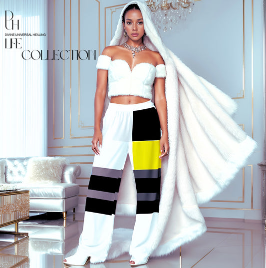 So Yellow All-over print wide-leg pants