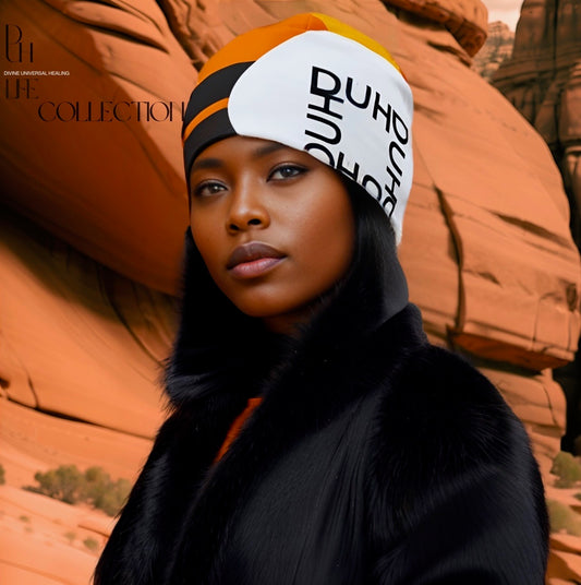 10 So Orange All-Over Print Beanie