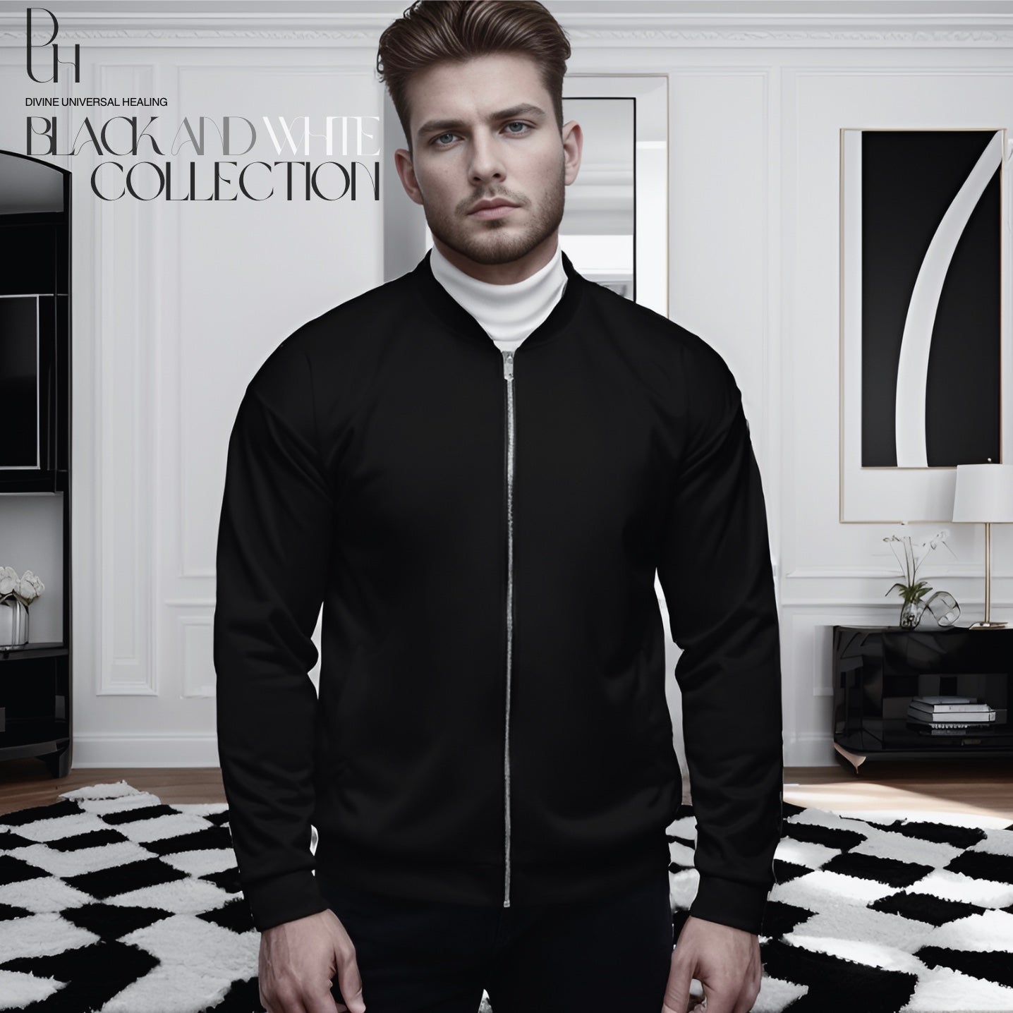 1 B/W Bomber Jacket