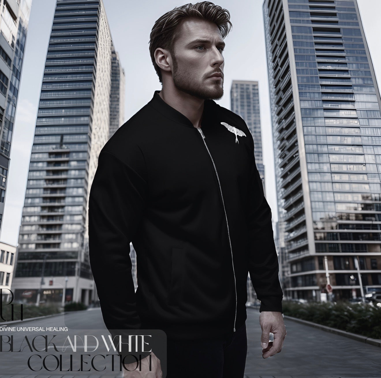 1 B/W Bomber Jacket
