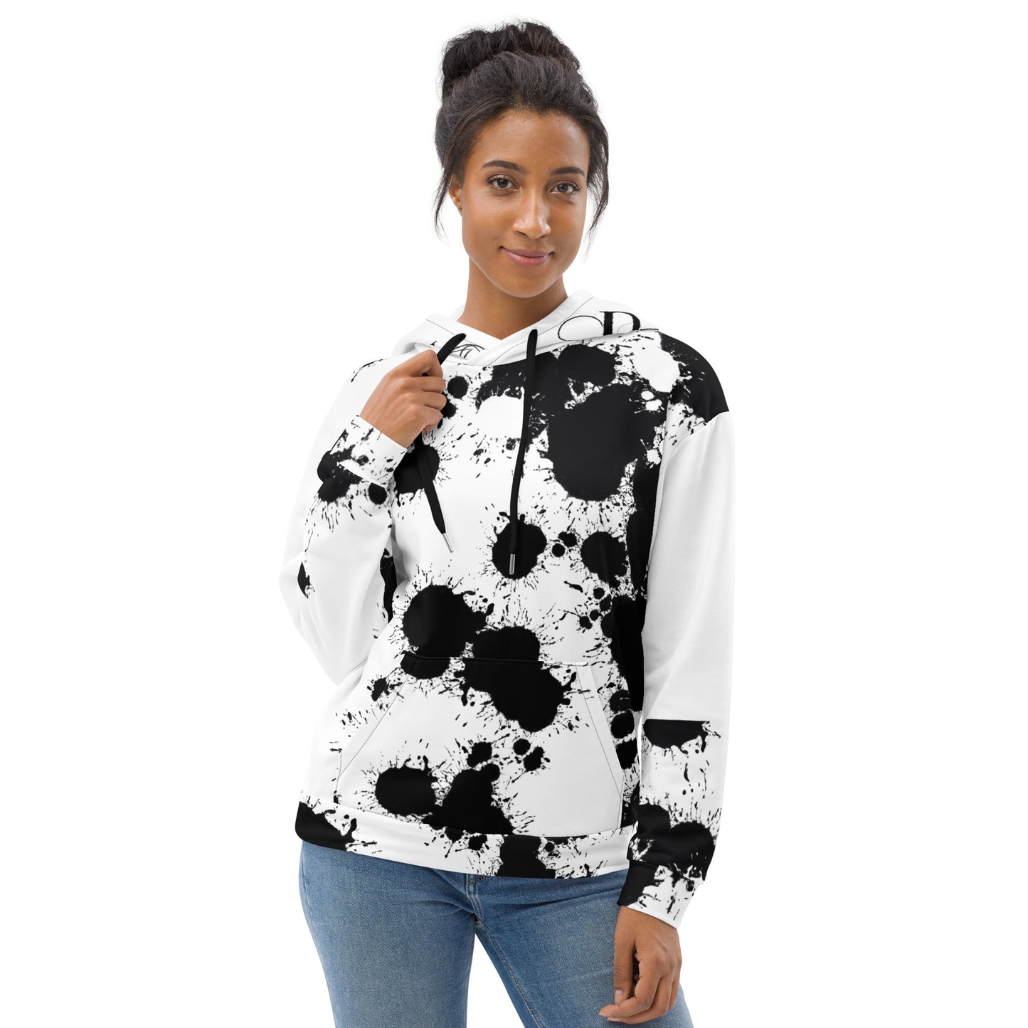 1 B/W Spotted Hoodie