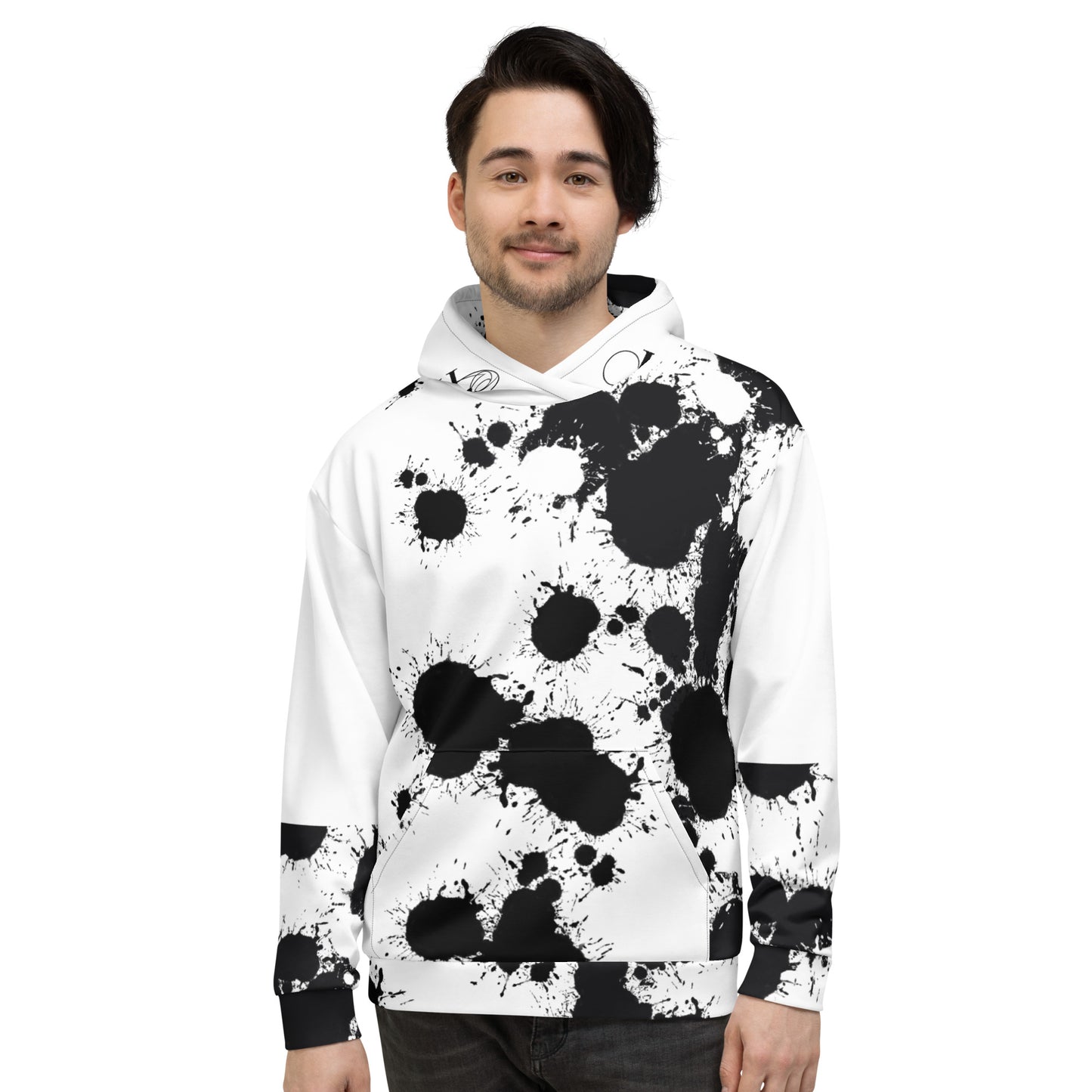 1 B/W Spotted Hoodie