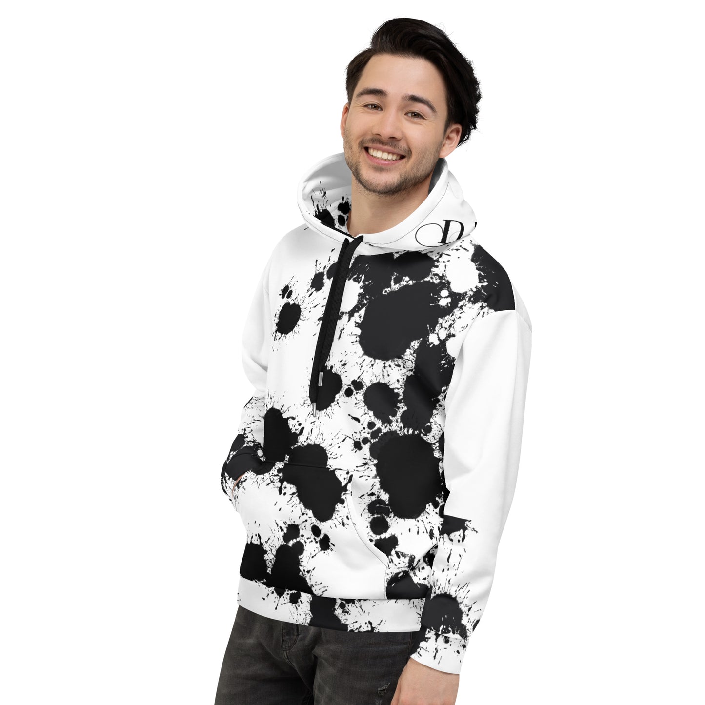 1 B/W Spotted Hoodie