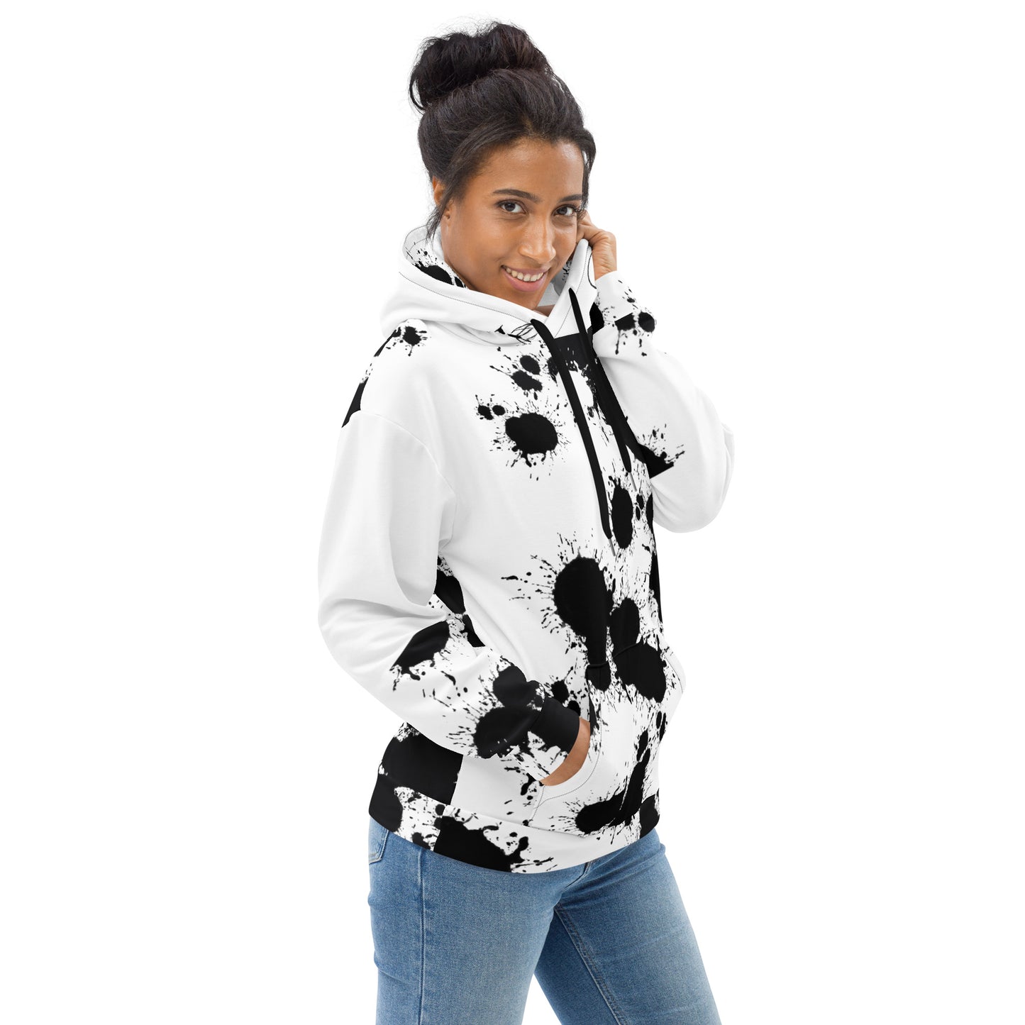 1 B/W Spotted Hoodie