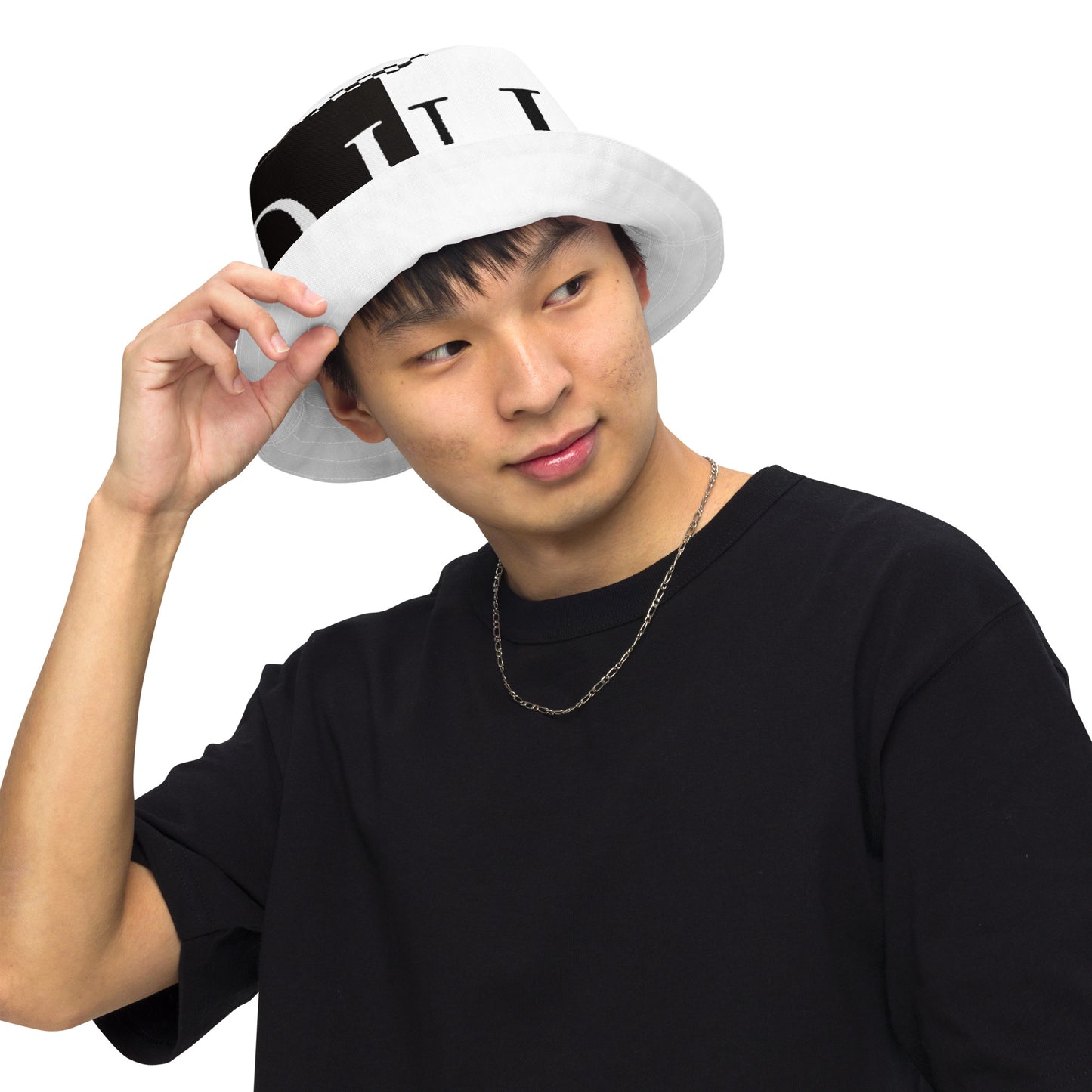 1 B/W Reversible bucket hat