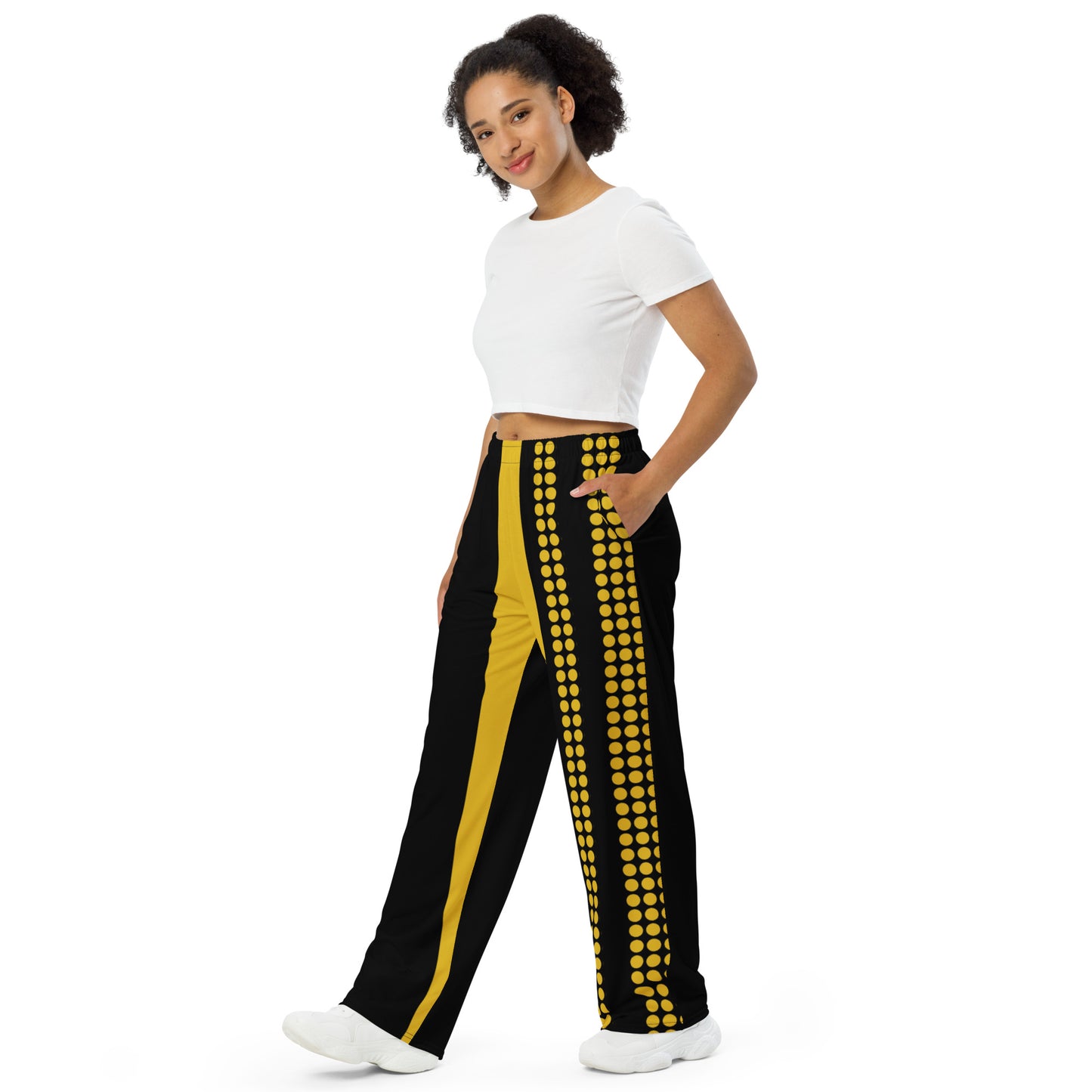 11 All-over print wide-leg pants