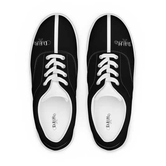 1 B/W Men’s lace-up canvas shoes