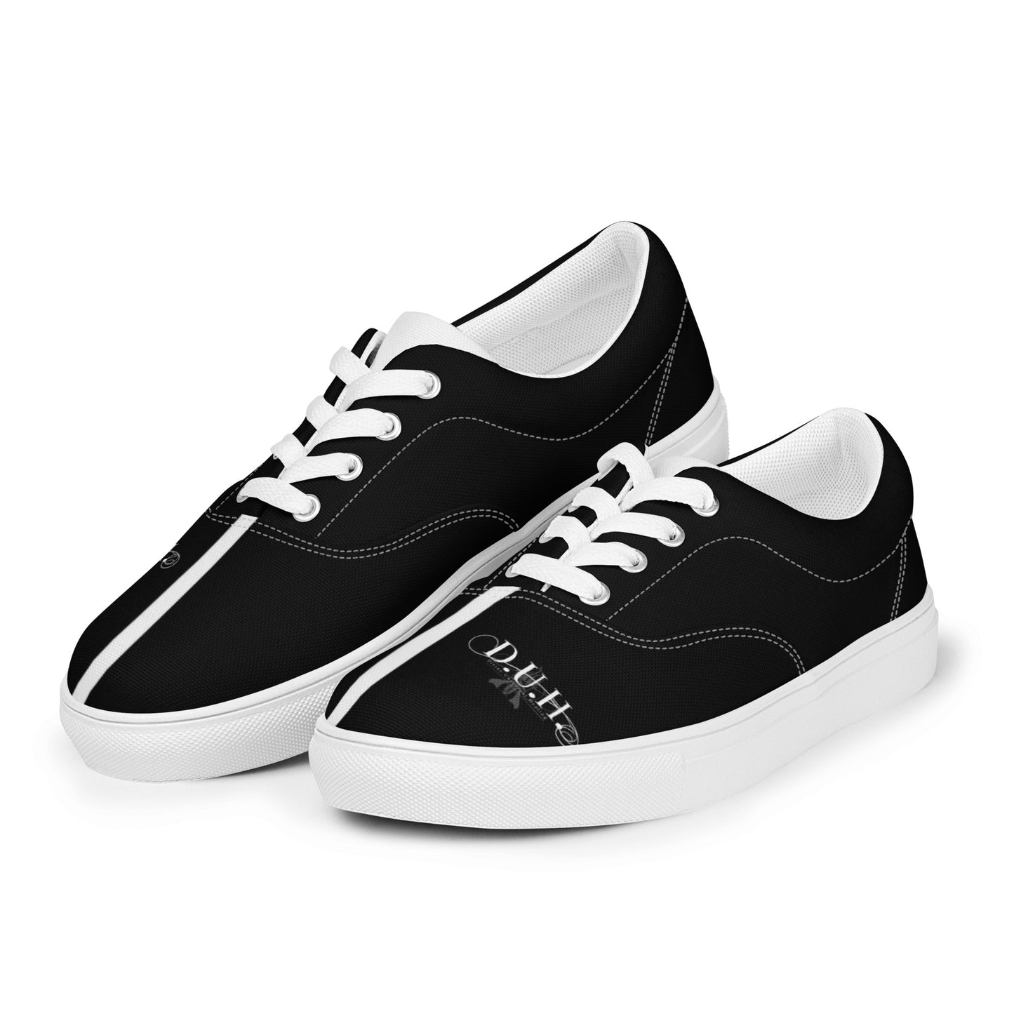 1 B/W Men’s lace-up canvas shoes