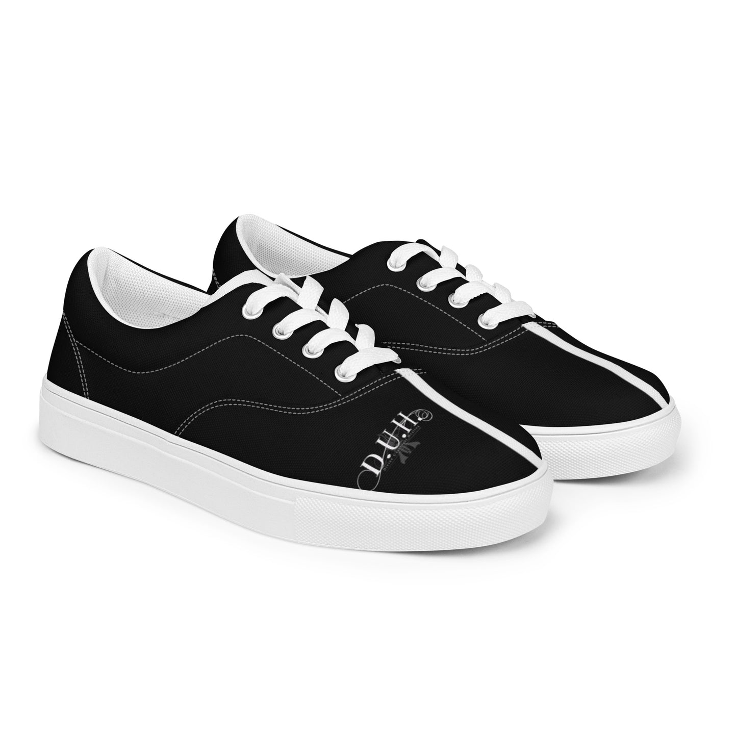 1 B/W Men’s lace-up canvas shoes