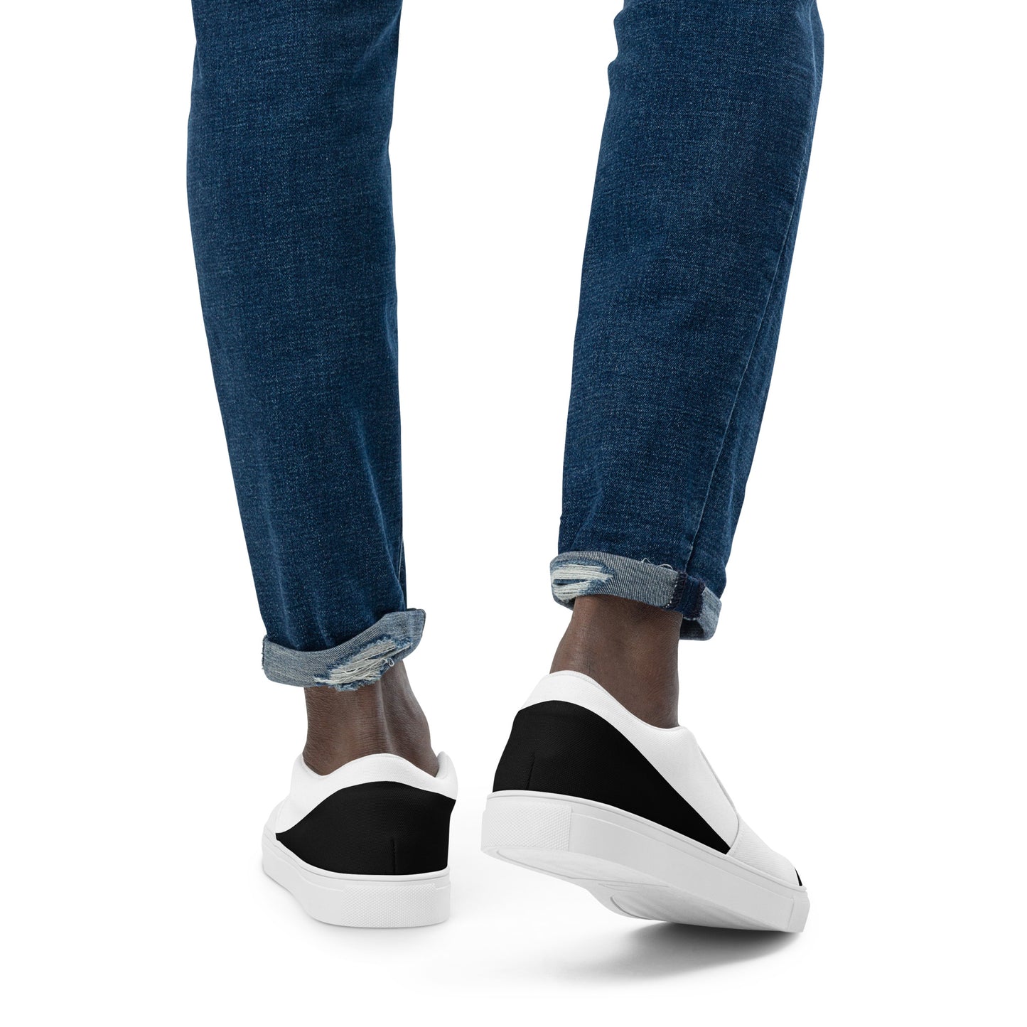 1 B/W Men’s slip-on canvas shoes