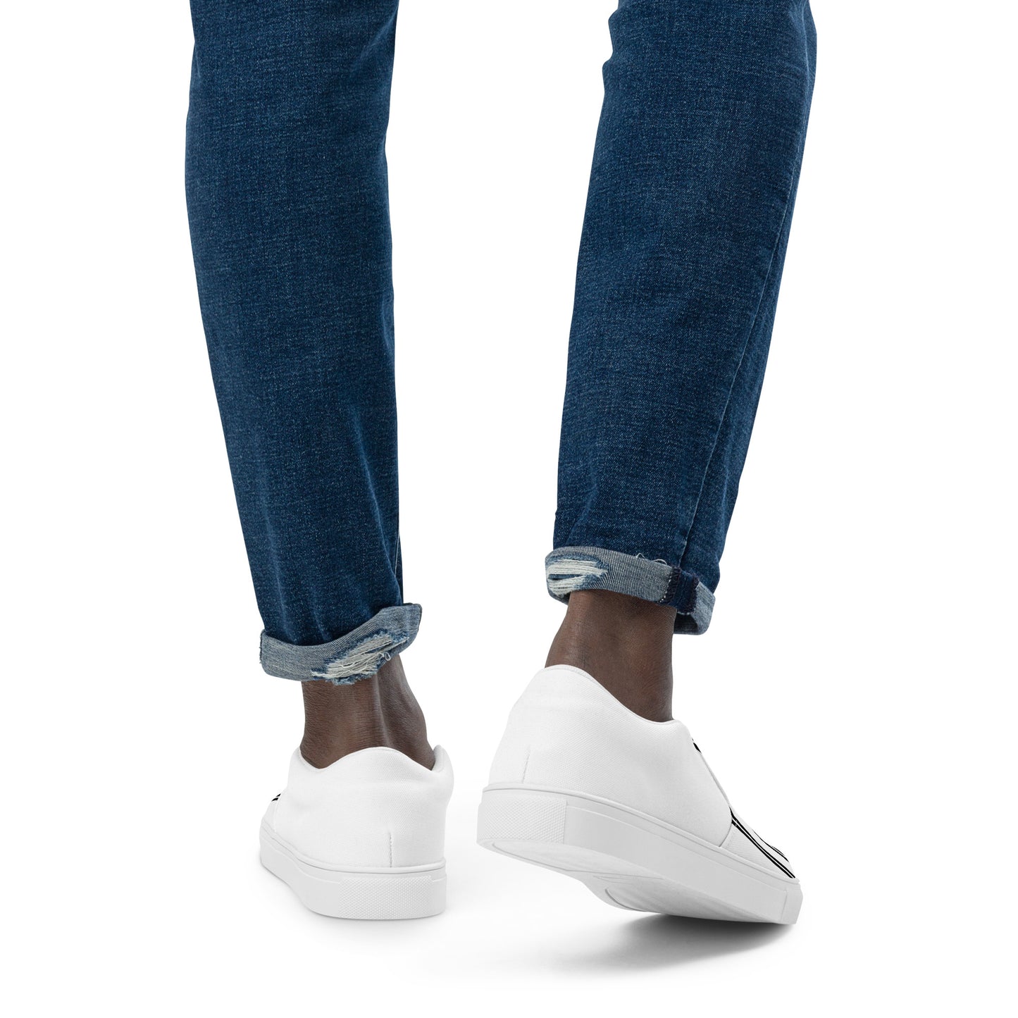 1 B/W Men’s slip-on canvas shoes
