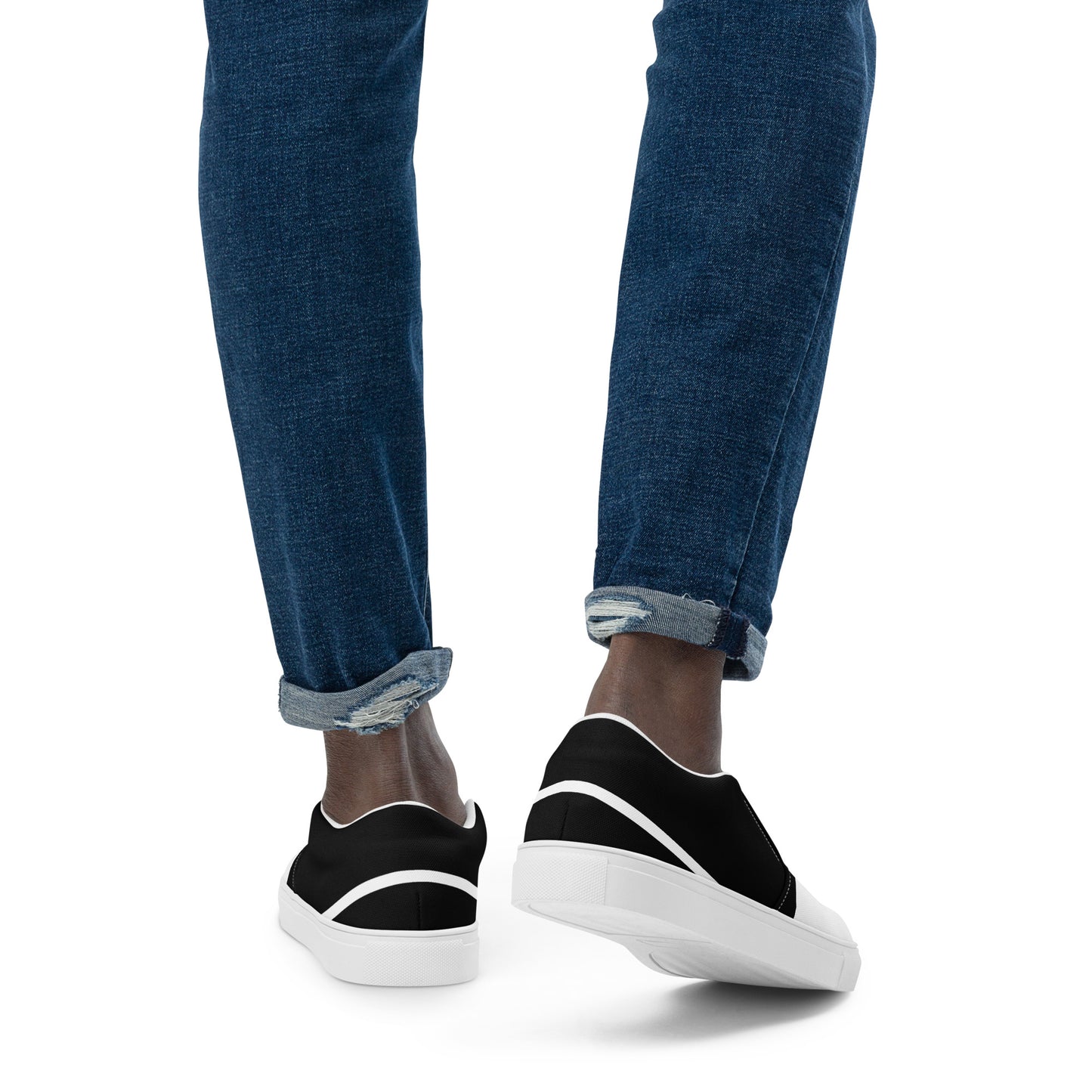 1 B/W Men’s slip-on canvas shoes