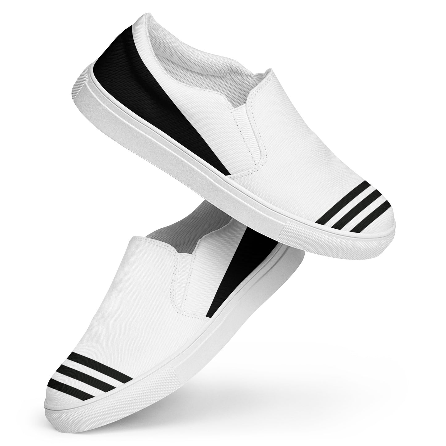 1 B/W Men’s slip-on canvas shoes