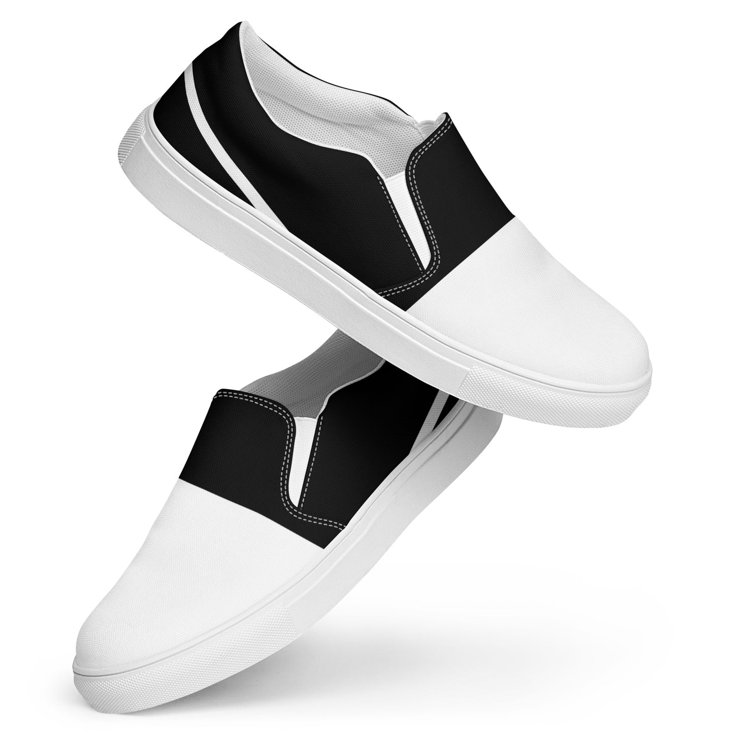 1 B/W Men’s slip-on canvas shoes