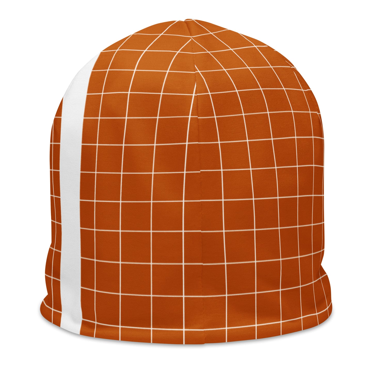 3 DUH B Orange All-Over Print Beanie