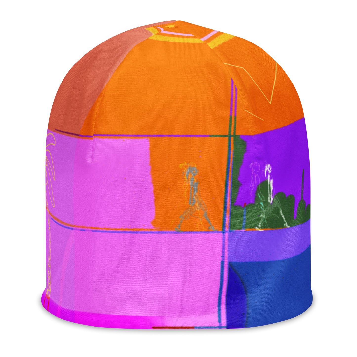 8 DUH Gallery purple All-Over Print Beanie