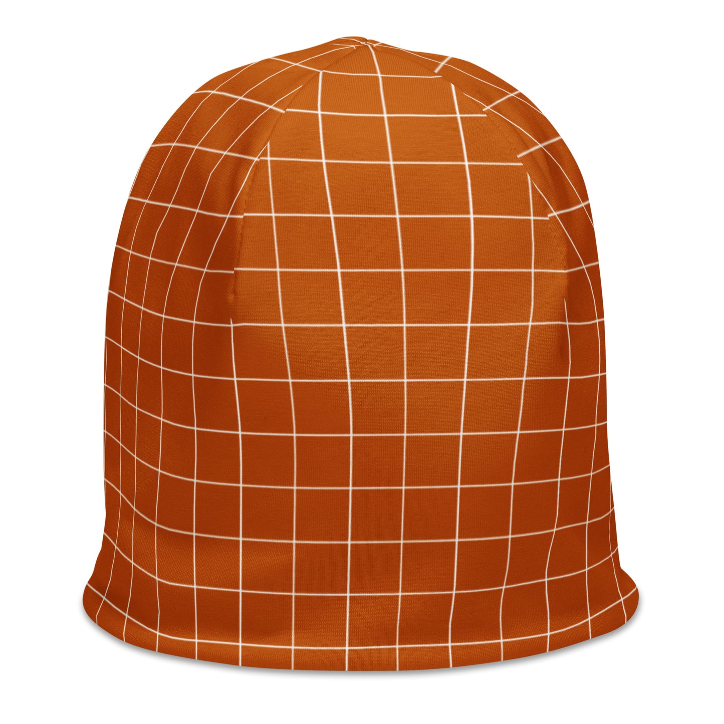 3 DUH B Orange All-Over Print Beanie