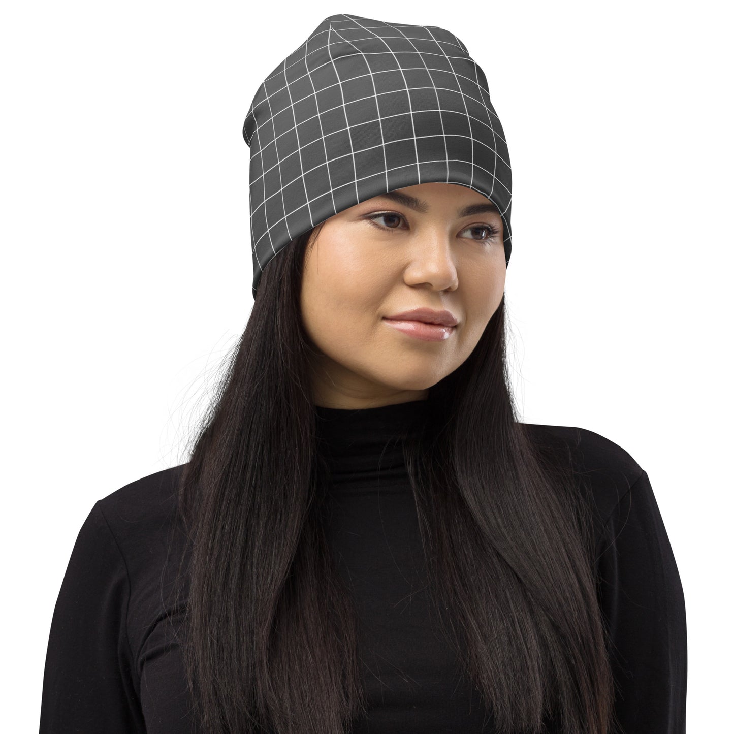 DUH B Gray All-Over Print Beanie