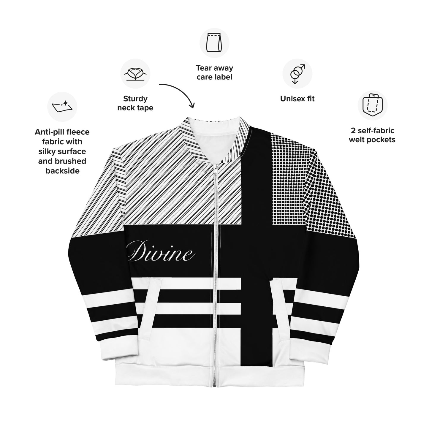 1 B/W Bomber Jacket