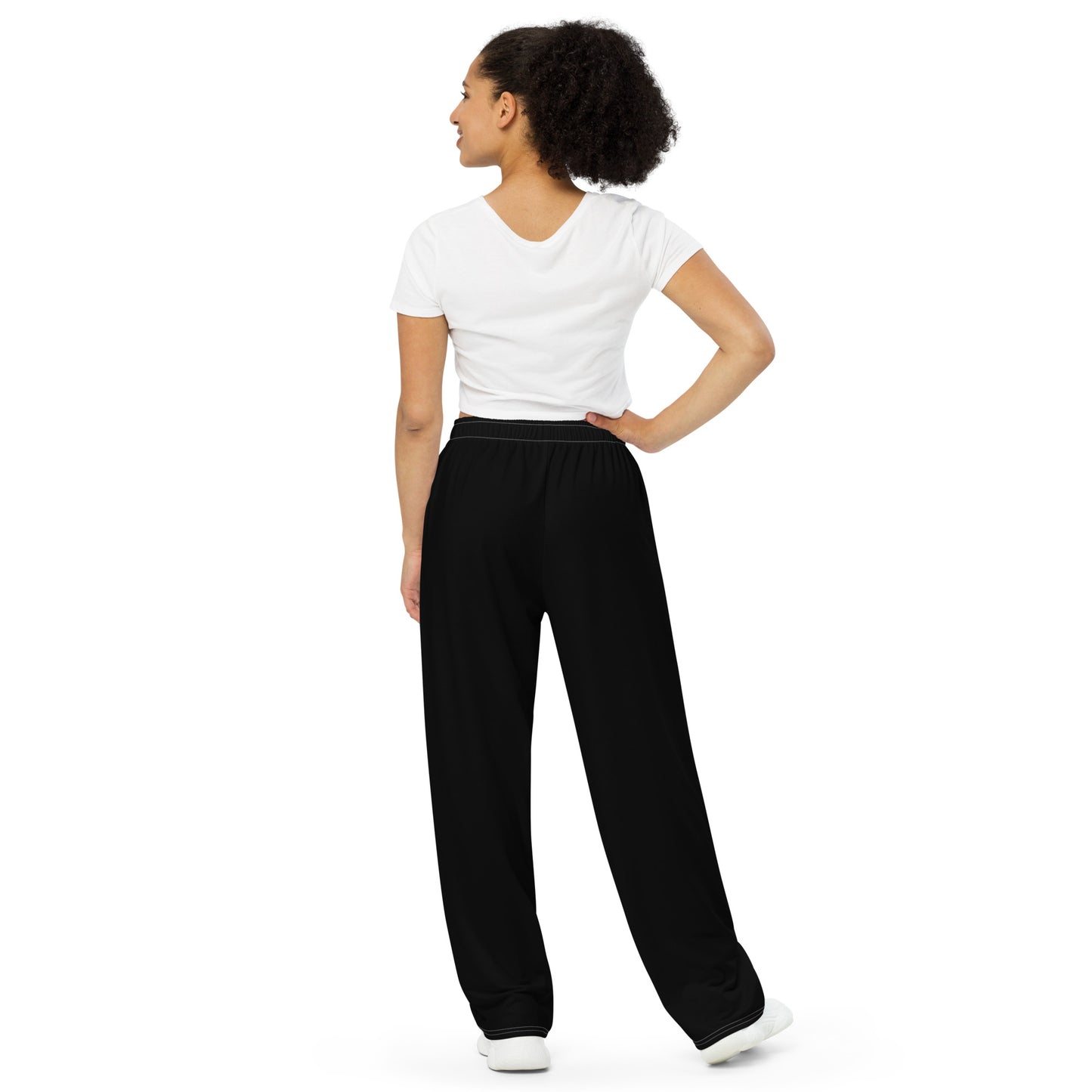 1 B/W All-over wide-leg pants