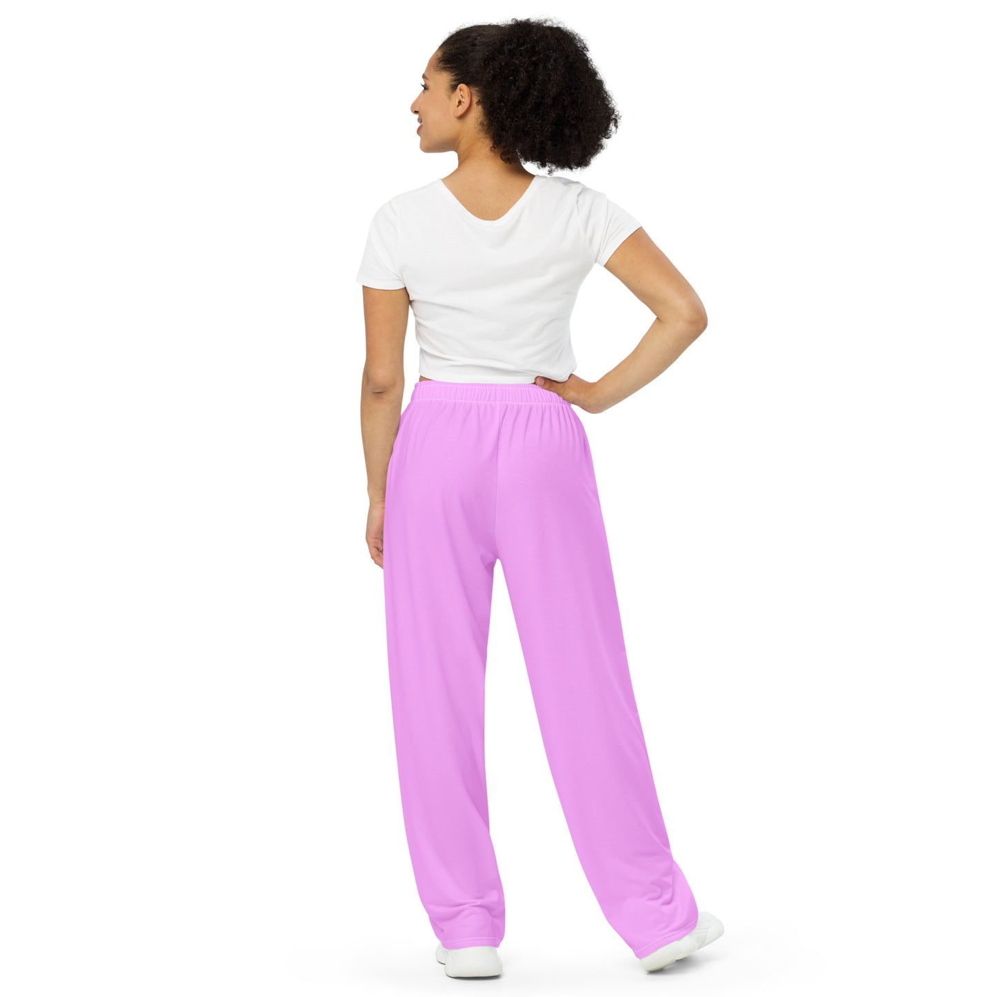 9 All-over print wide-leg pants