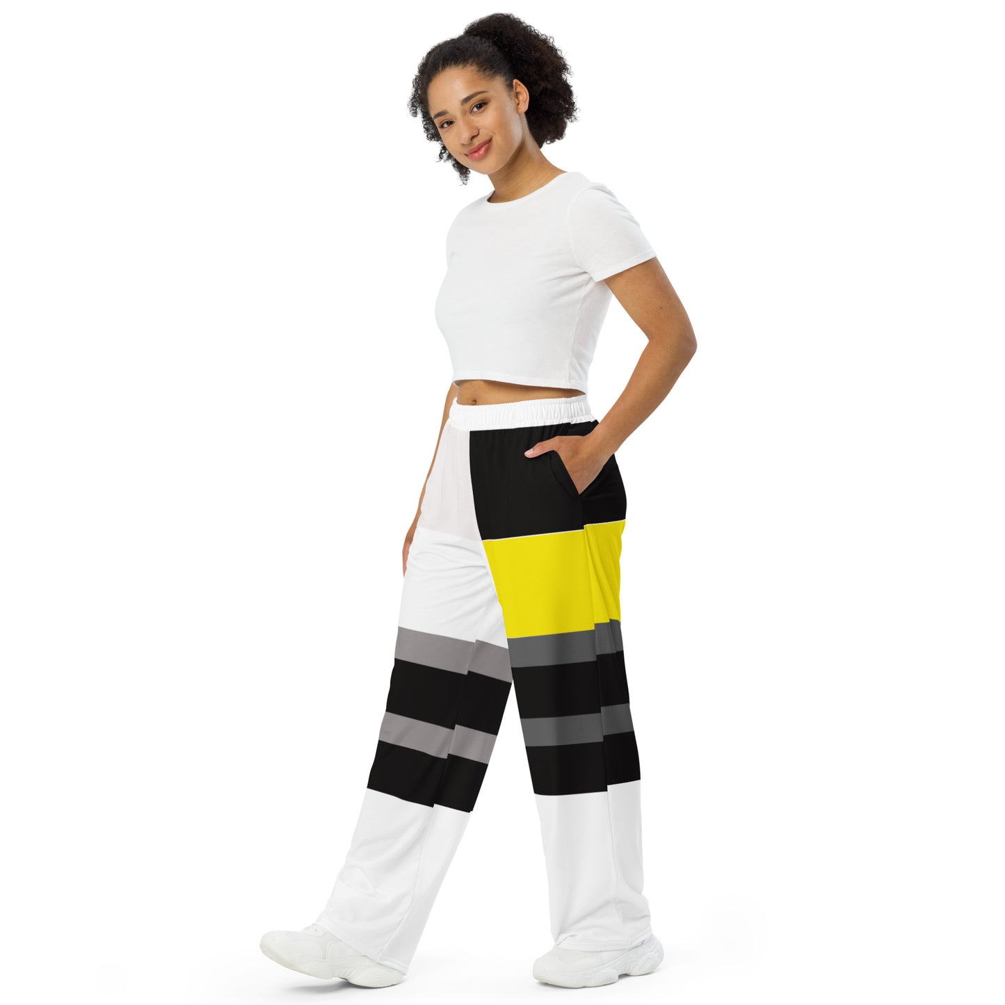 So Yellow All-over print wide-leg pants