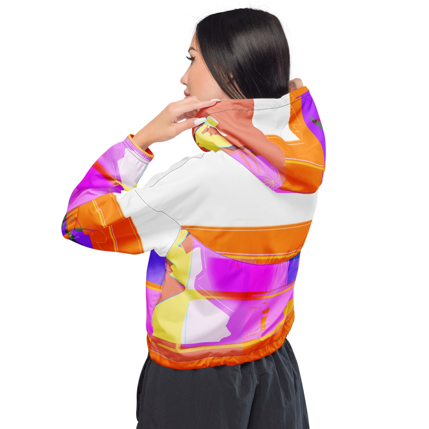 8 DUH Gallery Purple Women’s cropped windbreaker