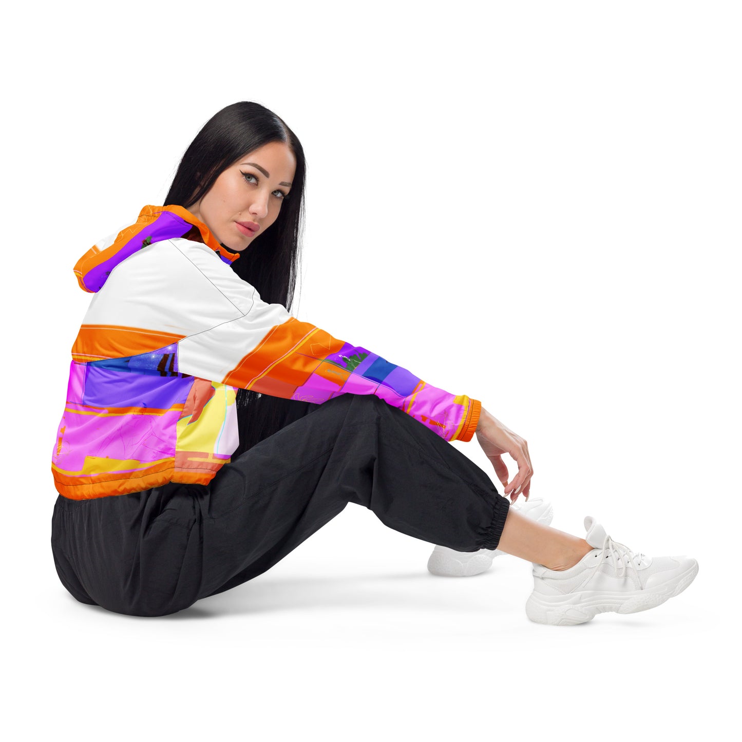 8 DUH Gallery Purple Women’s cropped windbreaker