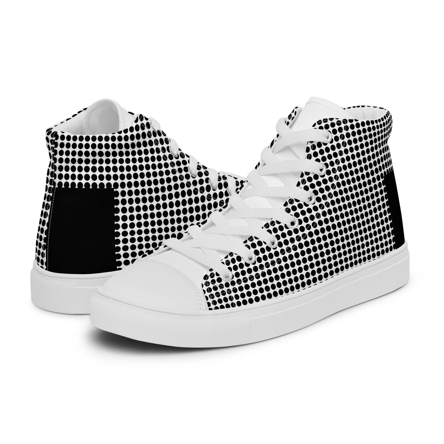 1 B/W Men’s high top canvas shoes