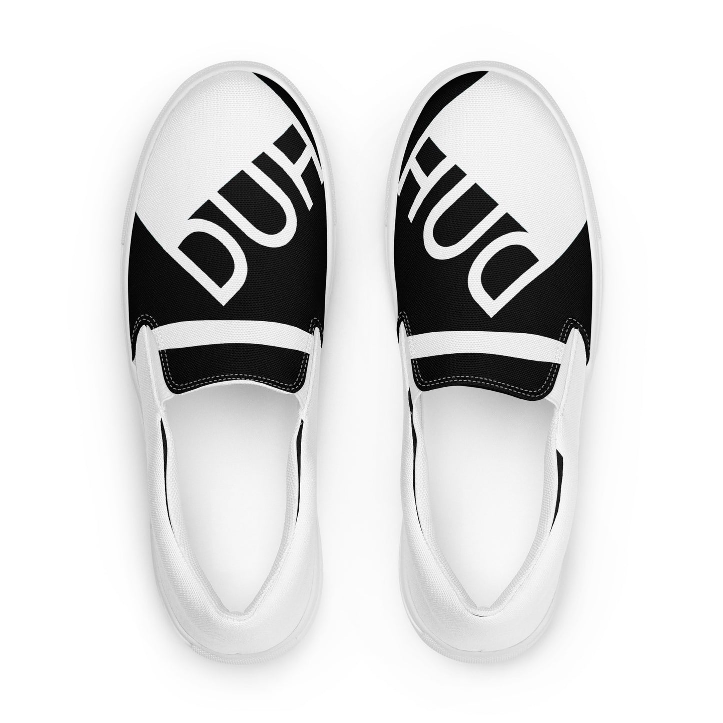 1 B/W Men’s slip-on canvas shoes