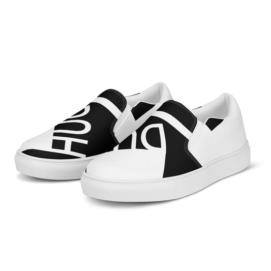 1 B/W Men’s slip-on canvas shoes
