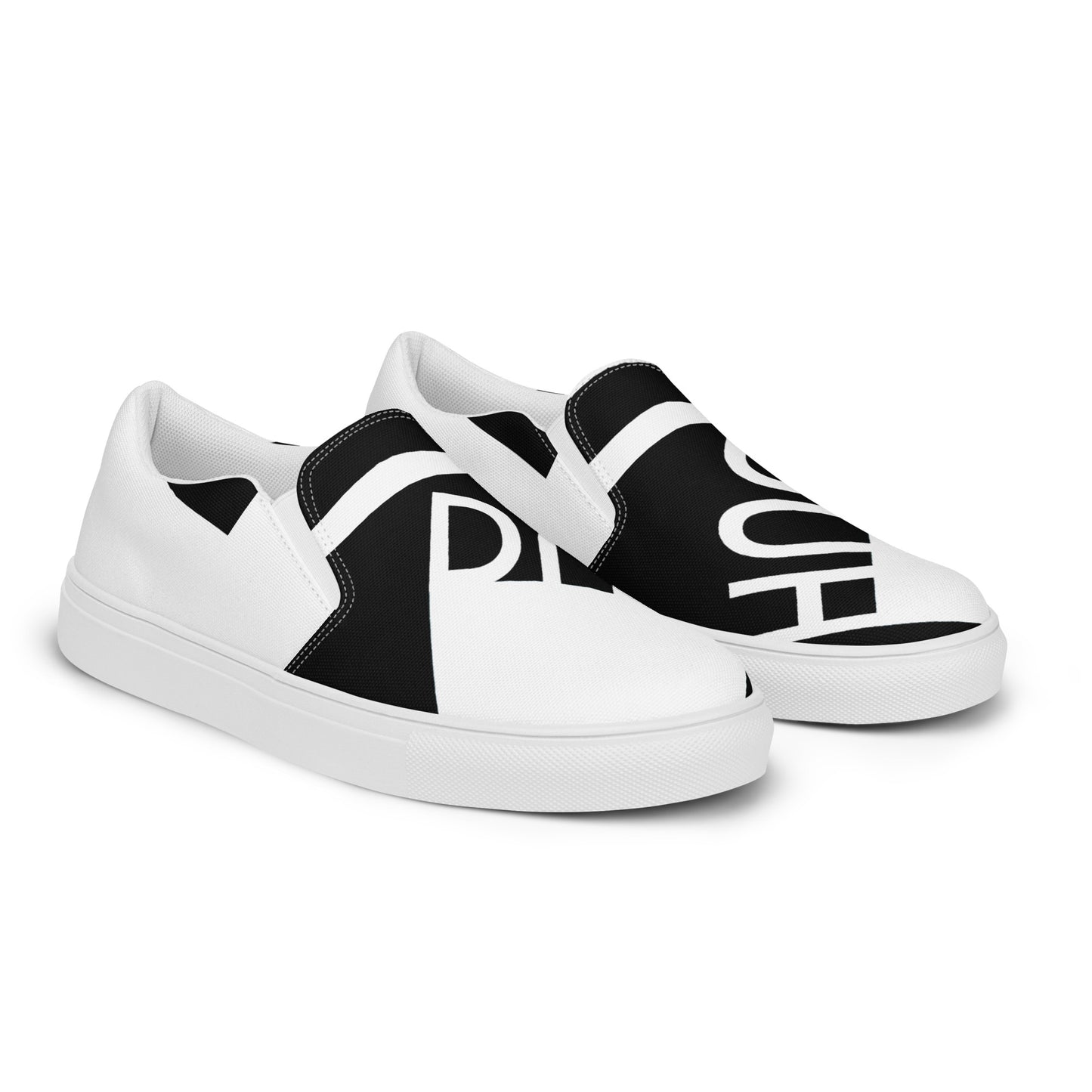 1 B/W Men’s slip-on canvas shoes