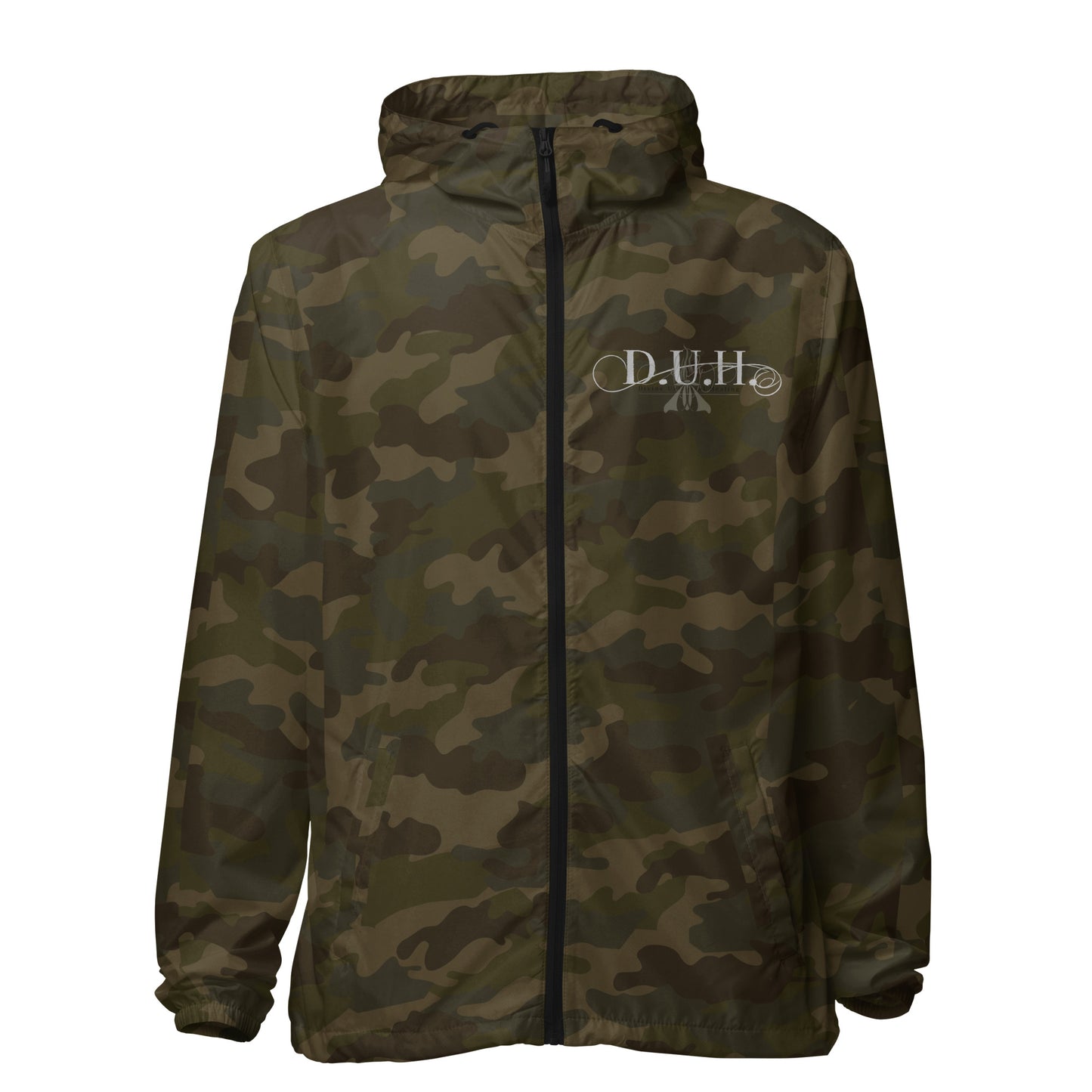 1 B/W lightweight zip up windbreaker
