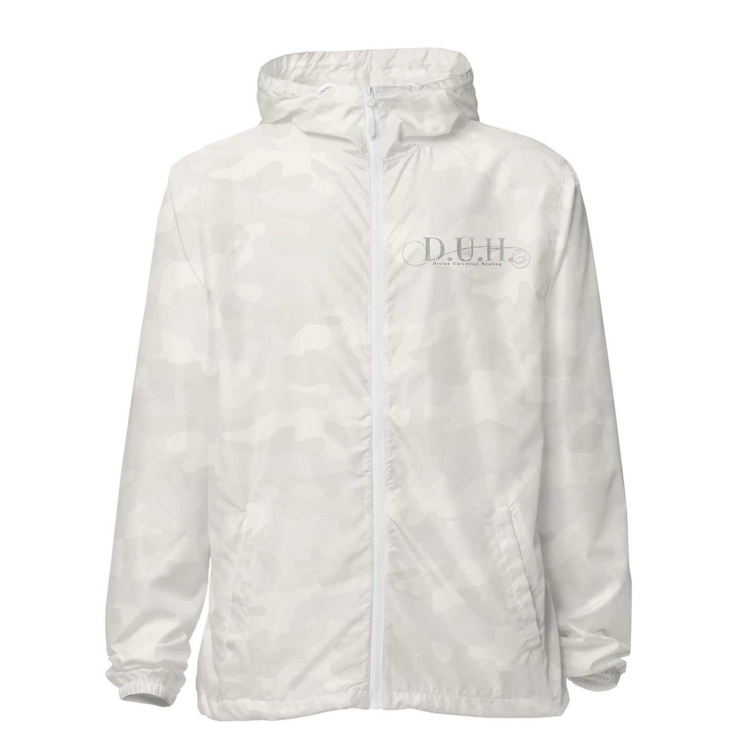 1 B/W lightweight zip up windbreaker