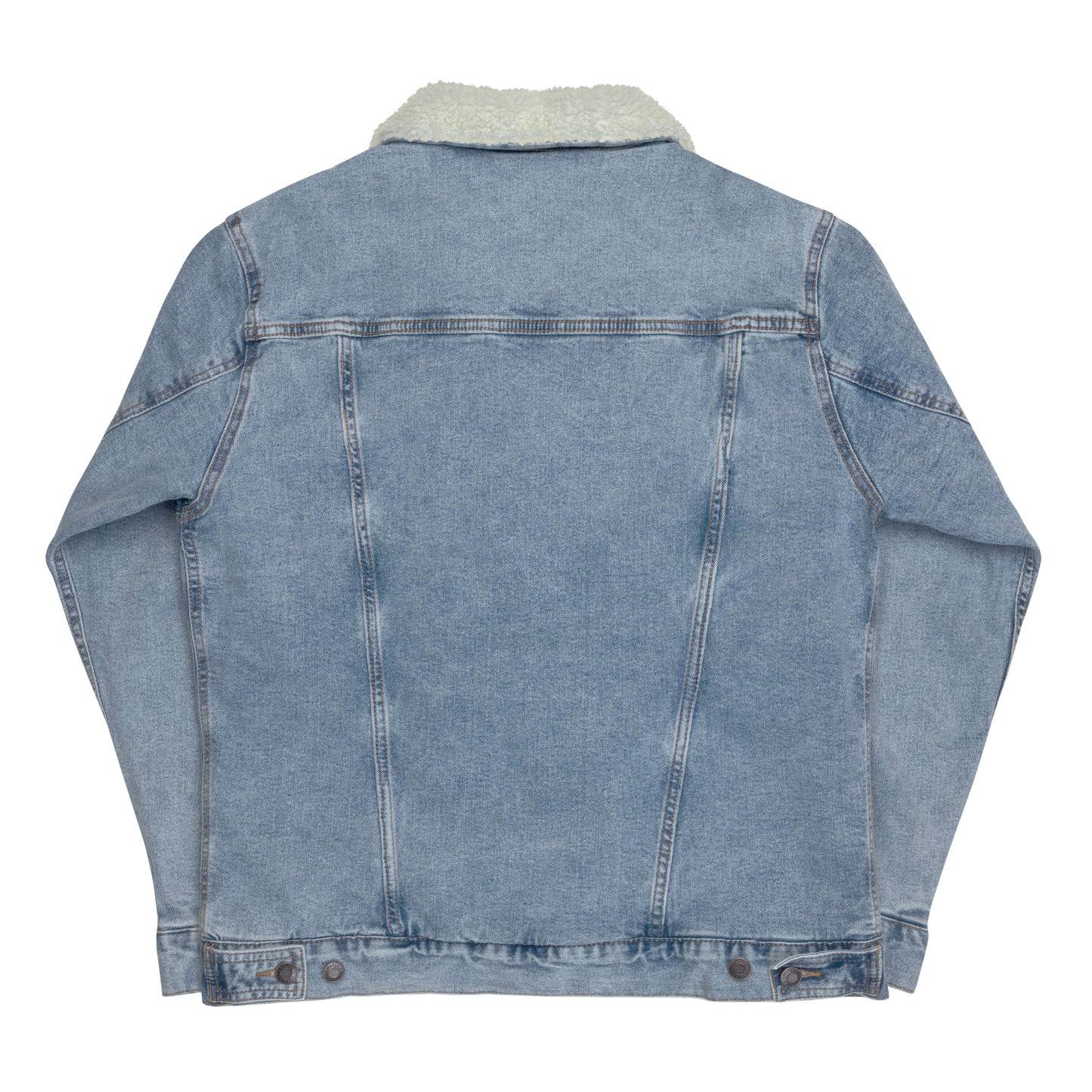DUH Unisex denim sherpa jacket Between a Smile and Tear