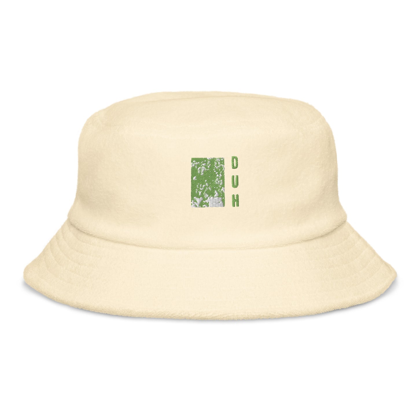 Unstructured terry cloth bucket hat
